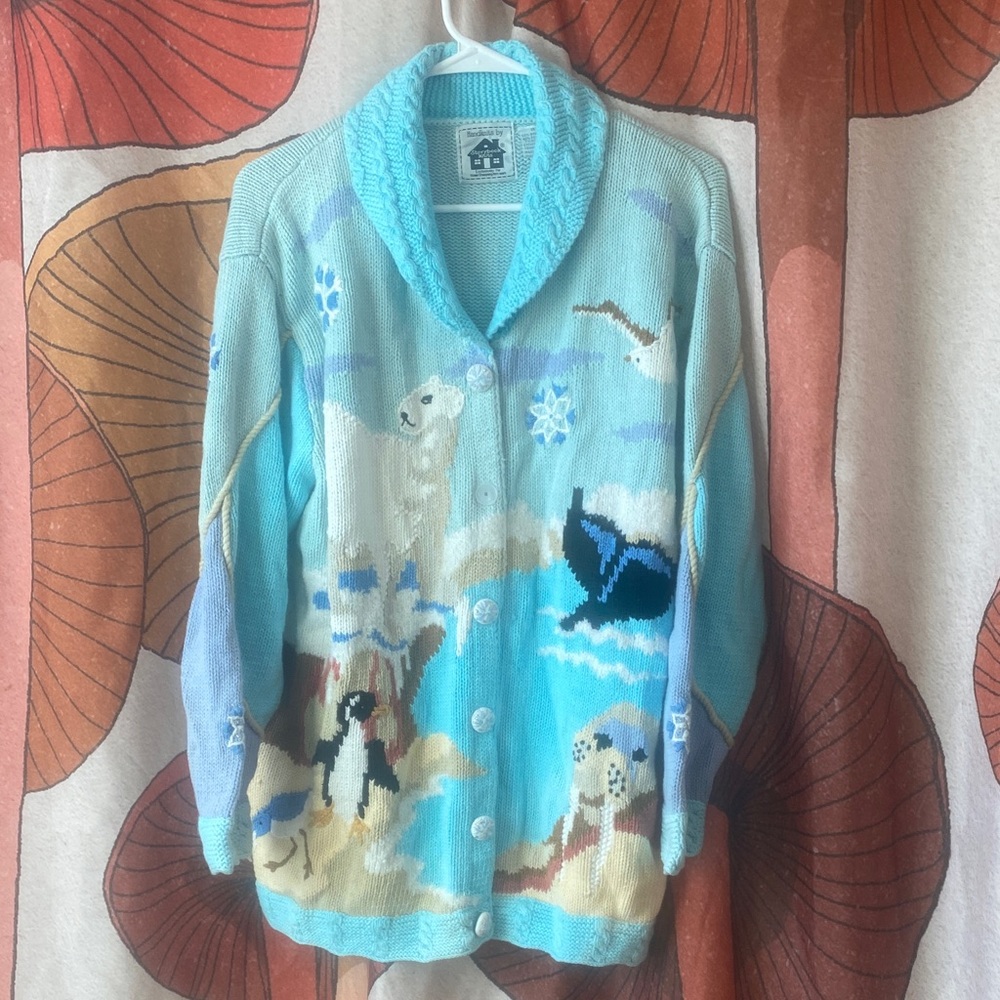 Storybook Knits polar creatures knit Cardigan
